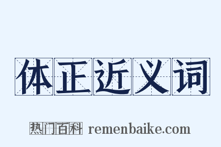 体正近义词是什么意思的图片